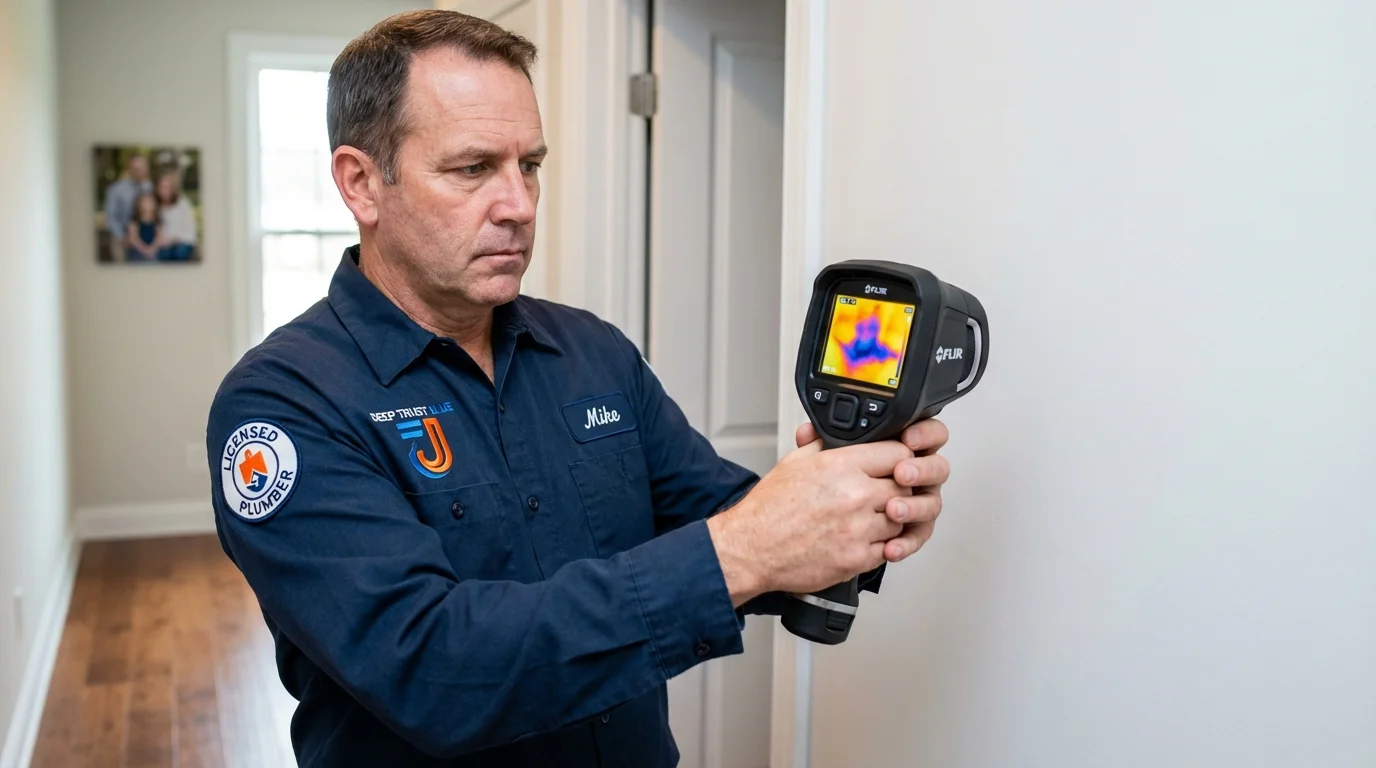 Thermal imaging leak detection by Johns Plumbing LLC in Hamlet